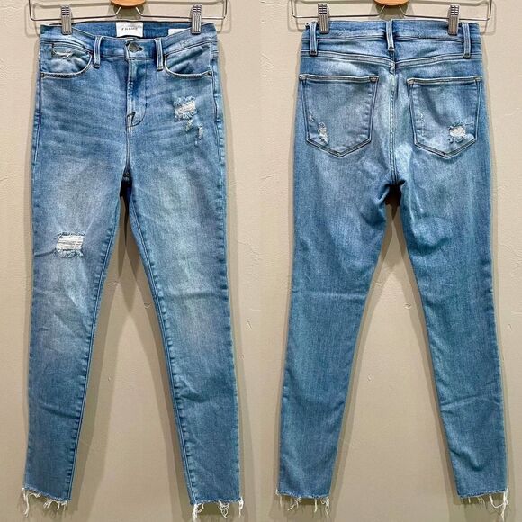 Frame Denim Denim - Frame Le High Destruct Skinny Jeans - Size: 26